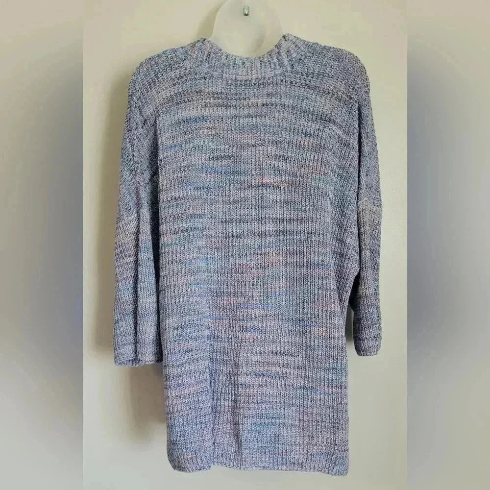 J. Jill 100% organic cotton easy drop shoulder v neck tunic sweater XL - Picture 10 of 12